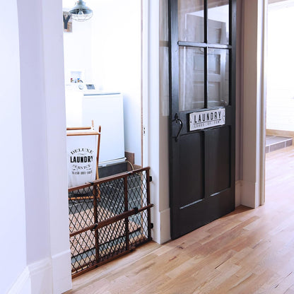 Position & Lock Adjustable Wood Baby Gate (Farmhouse Collection)
