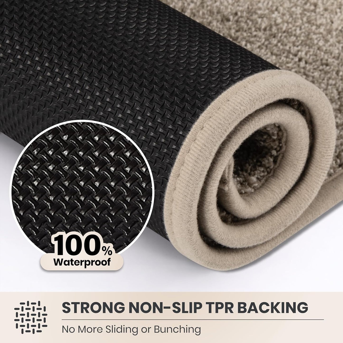 PURRUGS Dirt Trapping Door Mat 20" x 31.5", Non-Slip Machine Washable Entryway Rug, Dog Doormat, Indoor Front Door Mat, Super Absorbent Entry Rug for Muddy Shoes & Paws, Bluish Grey-Black