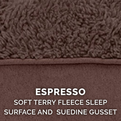 Furhaven Replacement Dog Bed Cover Ultra Plush Faux Fur & Suede Mattress, Machine Washable - Gray, Large