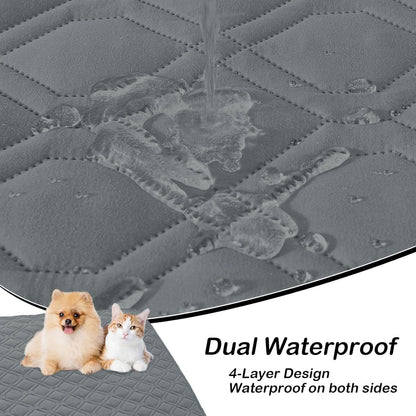 hyha Waterproof Dog Bed Blanket, Soft Pet Blankets, Waterproof Couch Cover for Dogs, Reversible Sofa Covers Washable for Furniture (30x70 Inch, Grey/Dark Grey)