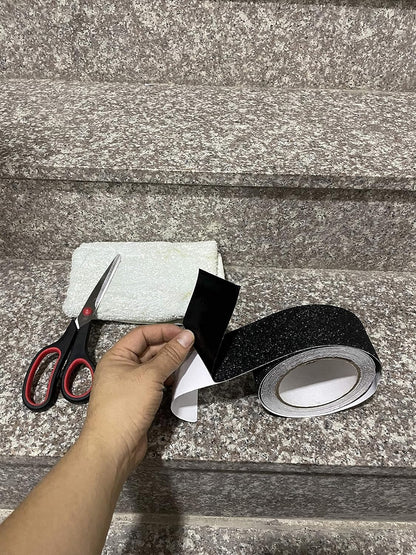 COSIMIXO 8" x 35Ft Heavy Duty Anti Slip Tape,Best 80grit Friction,Grip,Abrasive for Stairs Outdoor/Indoor,Skateboard Grip Tape Safety Non Skid Tread Staircases Anti-Slip Traction Tape Black