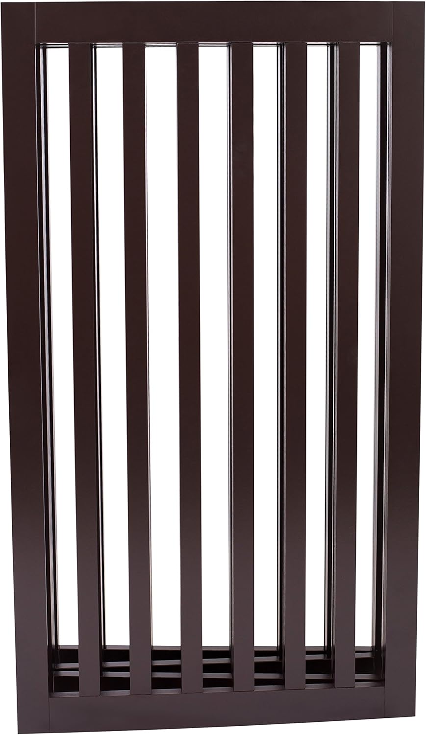 INTERNET'S BEST Dog Gate Indoor Freestanding Pet Barrier, Folding Wood Dog Fence, Extra Wide Doorway Puppy Gate, Indoor Animal Privacy Panel, Wooden Cat Fence - 4 Panel - 36", Espresso