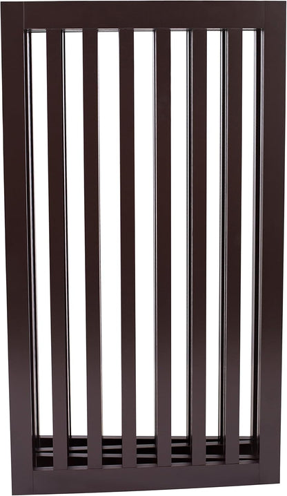 INTERNET'S BEST Dog Gate Indoor Freestanding Pet Barrier, Folding Wood Dog Fence, Extra Wide Doorway Puppy Gate, Indoor Animal Privacy Panel, Wooden Cat Fence - 4 Panel - 36", Espresso