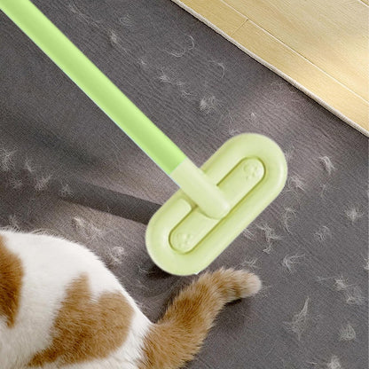 Removal Broom, 17.91 Inches Reusable Ergonomic Brush with Extended Handle for Shedding Control, Pet Hair Cleaner with Sturdy Design and Easy Use, Cleaning Tool for Sofa Rug Vehicle Indoor Laundry