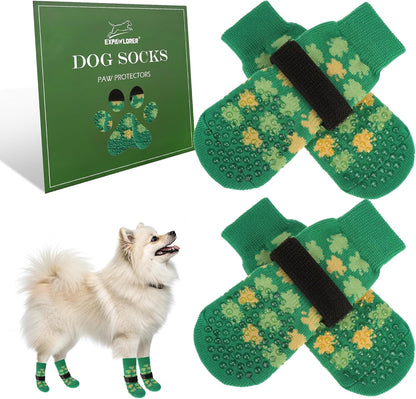 EXPAWLORER Anti Slip Dog Socks to Prevent Licking Paws, Dog Shoes for Hot Pavement, Dog Booties for Small Medium Large Senior Dogs, Traction Control Boots & Paw Protectors for Hardwood Floors