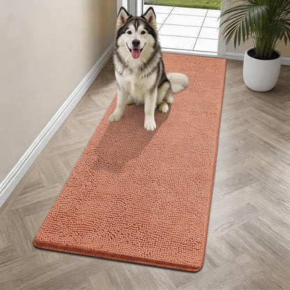 Bcoimo Super Absorbent Dog Door Mat, 30"*20" Anti Slip Mat for Muddy Paws, Pet Rugs for Dirty Paws Washable that Absorbs Moisture and Dirt, for Dog Cage and Pet Resting Carpet