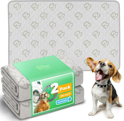 FXW Washable Pee Pads for Dogs, Puppy Pads with Super Absorbent, Specifically Designed for FXW Rollick/Homeplus 24inch 6 Panels Dog Playpen, 39" x 63" Rectangle, Khaki, 1 Pack