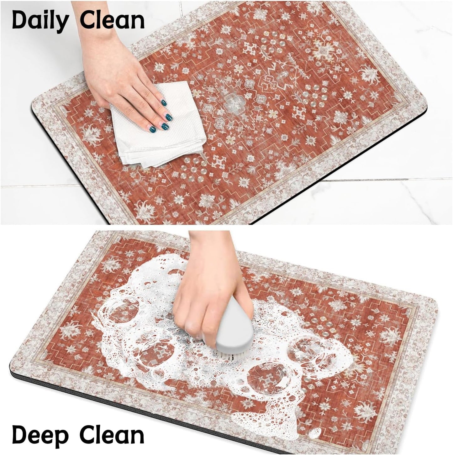 Pet Food Mats for Floor, Absorbent Dog Mat for Food and Water Dispenser Mat, Dog Food Mat Quick Dry Cat Food Mat Pet Supplies