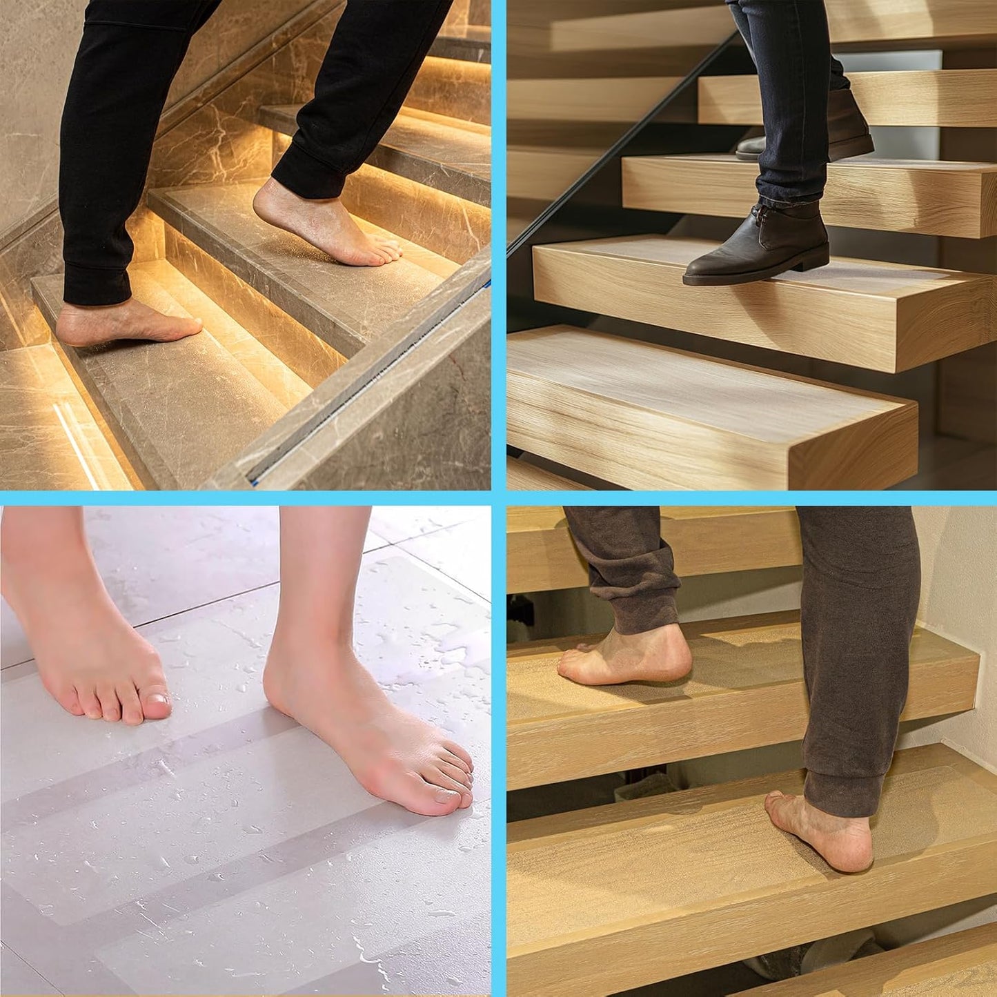 LifeGrip Anti Slip Transparent Anti Slip Tape, 4 inch by 30 feet, Non-Slip Traction Grip Tape to Tubs, Boats, Stairs, Clear, Soft, Comfortable for Bare feet (4" X 30')