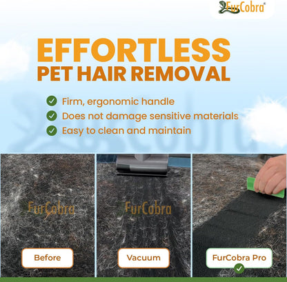 Pro Pet Hair Remover 4.3” – Dog & Cat Hair Remover for Car, Couch, Carpet, Bed & Furniture – Reusable Dual-Blade Pet Hair Scraper for Auto Detailing, Home & Upholstery