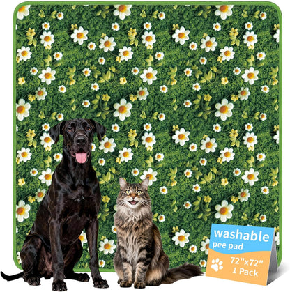 Washable Pee Pads for Dogs, Reusable Puppy Potty Training Pads, Ultra-Absorbent Thick Waterproof Leak-Proof Non-Slip Pads & Mat for Crate, Playpen, Floor, Whelping & Housebreaking , 2 Pack 18"x24"