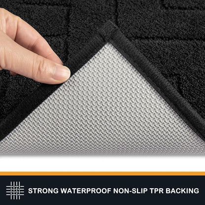 PURRUGS Dirt Trapping Door Mat 20" x 31.5", Non-Slip Machine Washable Entry Rug, Dog Doormat, Indoor Front Door Mat, Super Absorbent Entryway Rug for Muddy Shoes & Paws, Taupe