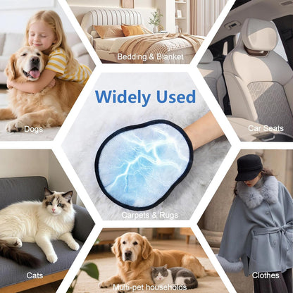 Pet Hair Removal Glove for Dogs & Cats, Reusable Washable Electrostatic Pet Hair Remover Glove, Pet Hair Mitt with Finger Straps for Couch, Carpet, Car Seats, Clothes, Furniture, Red