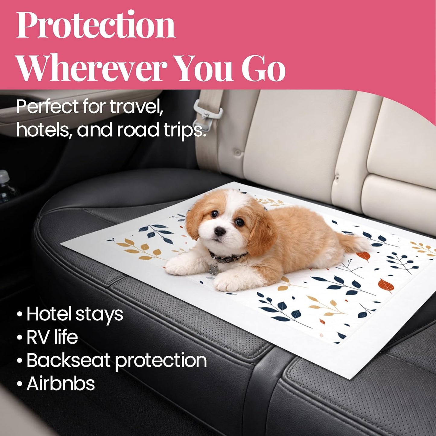 PUPIBOO Washable Pee Pads for Dogs and Cats - Super Absorbent Reusable Puppy Training Pads - 100% Waterproof, Leak-Proof & Non-Slip Whelping Pads for Pet Housebreaking