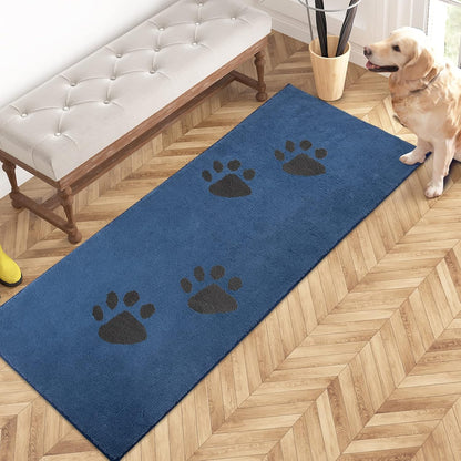 PURRUGS Dirt Trapping Door Mat 20" x 31.5", Non-Skid/Slip Machine Washable Microfiber Entrance Rug, Shoes Scraper, Dog Doormat, Super Absorbent Floor Mat for Muddy Wet Shoes and Paws, Grey