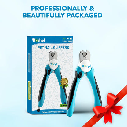 Boshel Large Dog Nail Clippers with Safety Guard to Avoid Over-Cutting Nails and Free Nail File, Razor Sharp Blades, Professional at Home Grooming
