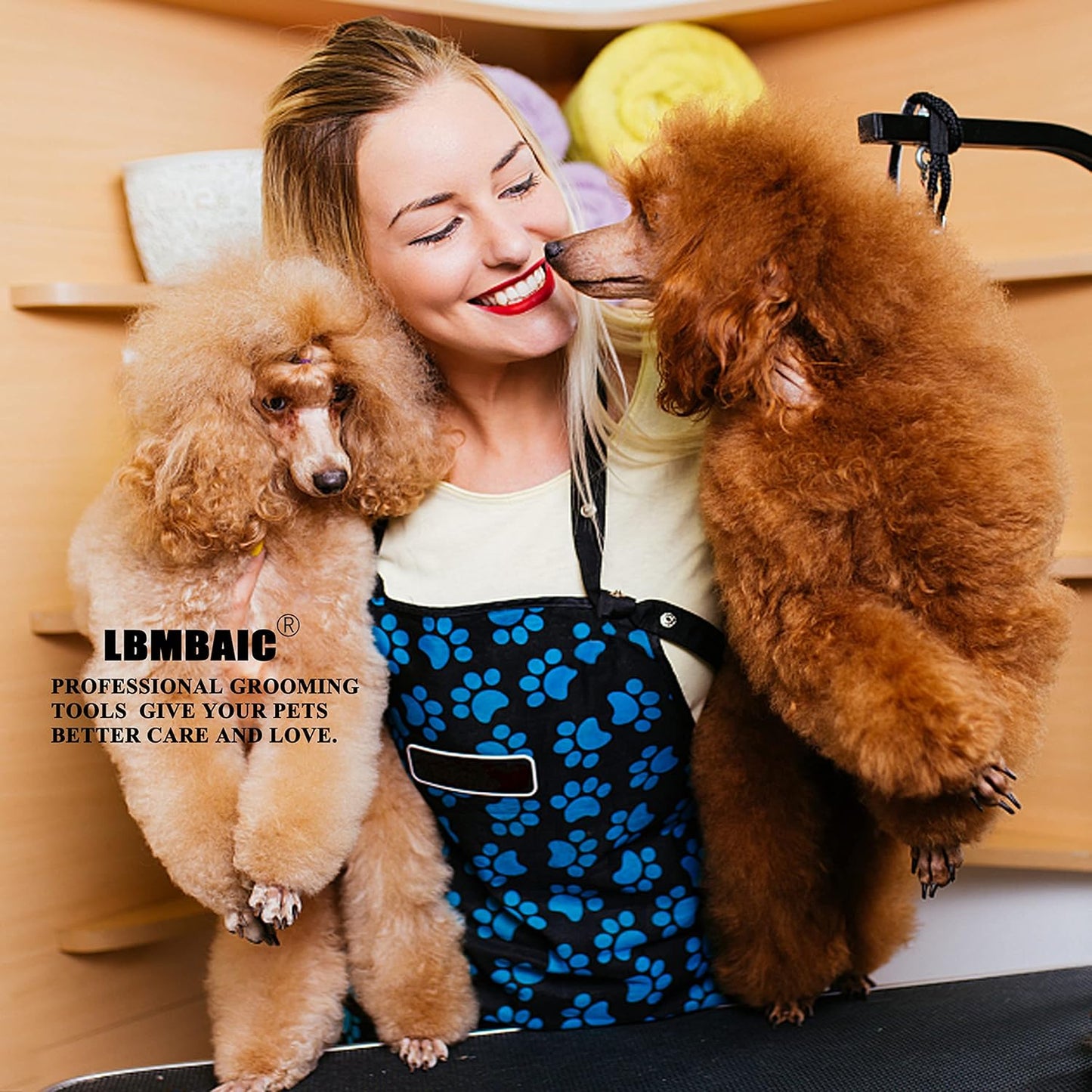 Metal Dog Grooming Comb for Shedding Tangles,Knots,Mats.Dog Combs With Long Wide Tooth for Long Thick Curly Hair Metal Pet Comb for Poodles and Goldendoodles Dematting.7.5INCHES.(Blue)