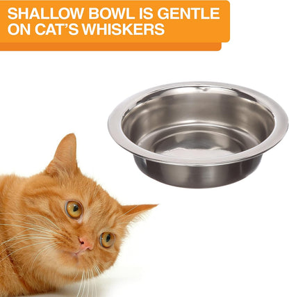 Neater Feeder Express Mess Proof Dog Bowls Elevated for Small Breeds under 15 Lb, Made in USA, No Spill Raised Dog Food Bowl Stand, Stainless Steel Food and Water Bowl Set, Feeding Station, Cappuccino