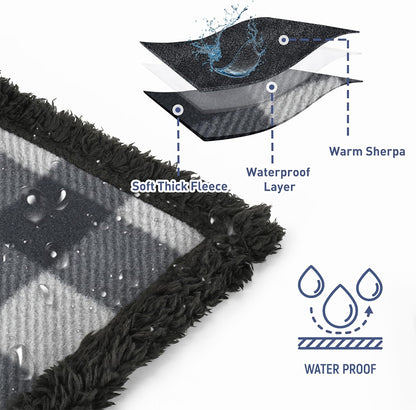 Kritter Planet Waterproof Dog Blanket, Reversible Water Proof Pet Blanket for Couch, Bed & Sofa, Washable Couch Covers for Large Dogs - Protects Furniture from Fur, Dirt, and Accidents