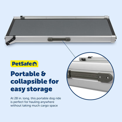PetSafe Happy Ride Telescoping Dog Ramp, Portable Pet Ramp for Cars, Trucks & SUVs with Adjustable Sizing