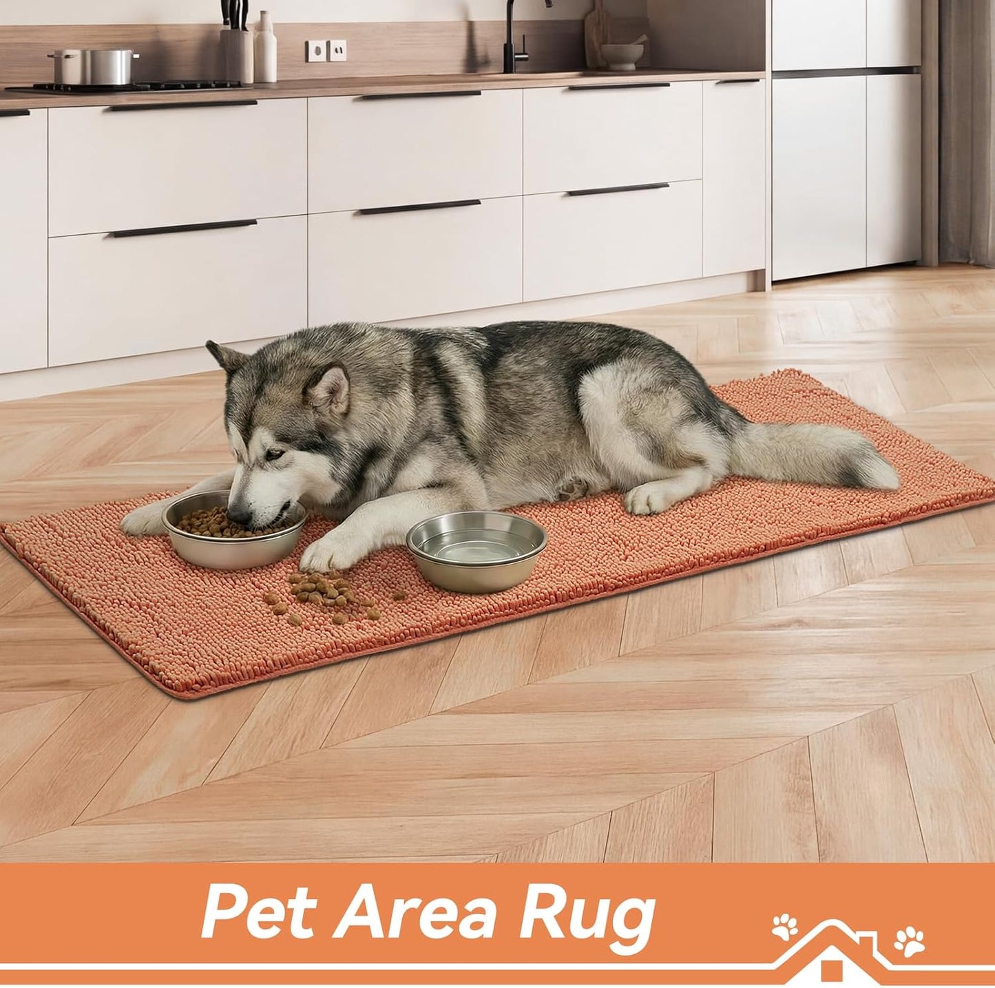 Bcoimo Super Absorbent Dog Door Mat, 30"*20" Anti Slip Mat for Muddy Paws, Pet Rugs for Dirty Paws Washable that Absorbs Moisture and Dirt, for Dog Cage and Pet Resting Carpet