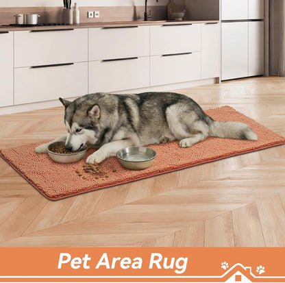 Bcoimo Super Absorbent Dog Door Mat, 30"*20" Anti Slip Mat for Muddy Paws, Pet Rugs for Dirty Paws Washable that Absorbs Moisture and Dirt, for Dog Cage and Pet Resting Carpet