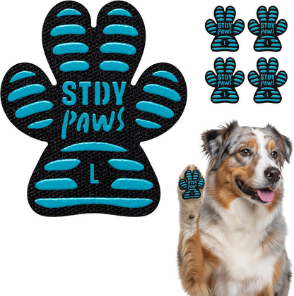 Anti-Slip Paw Stickers for Dogs Feet - Non-Slip Paw Pads for Traction on Hardwood & Tile Floors - Breathable Adhesive Friction Foot Grips for Senior & Injured Dogs – 24 Pads (Size M)