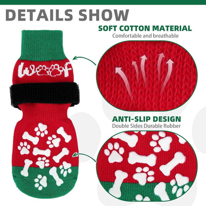 KOOLTAIL Dog Socks Shoes for Hot Pavement to Prevent Licking Paws, Winter Dog Boots&Paw Protector for Hardwood Floors Anti Slip,Traction Control Grip Booties for Small Medium Large Senior Dogs,Black M