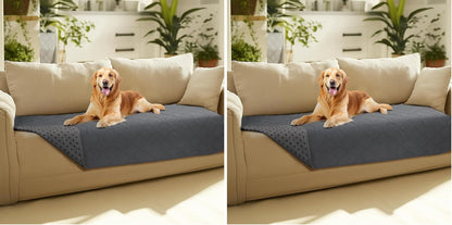 Luciphia 100% Waterproof Couch Cover Blanket for Dogs Anti-Slip Pet Couch Protector Sofa Mat Puppy Cat with Non-Slip Bottom, Grey, 30x70 Inch
