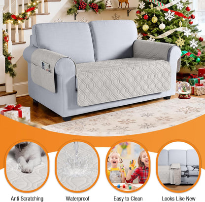 VANSOFY Couch Cover, Waterproof Sofa Covers Washable Slipcover Furniture Protector Couch Seat Covers Non-Slip Couch Cover for Dogs, Pets(Sofa, Dark Gray)