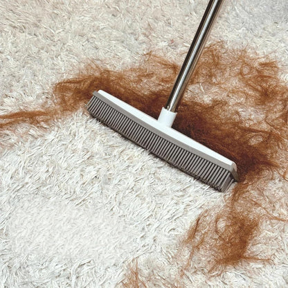 Pet Hair Broom,Multifunctional Rubber Cat and Dog Hairs,Silicone Hair Rake for Dog & Cat Hair, for Tiles, Wooden Floors, Carpets (B)