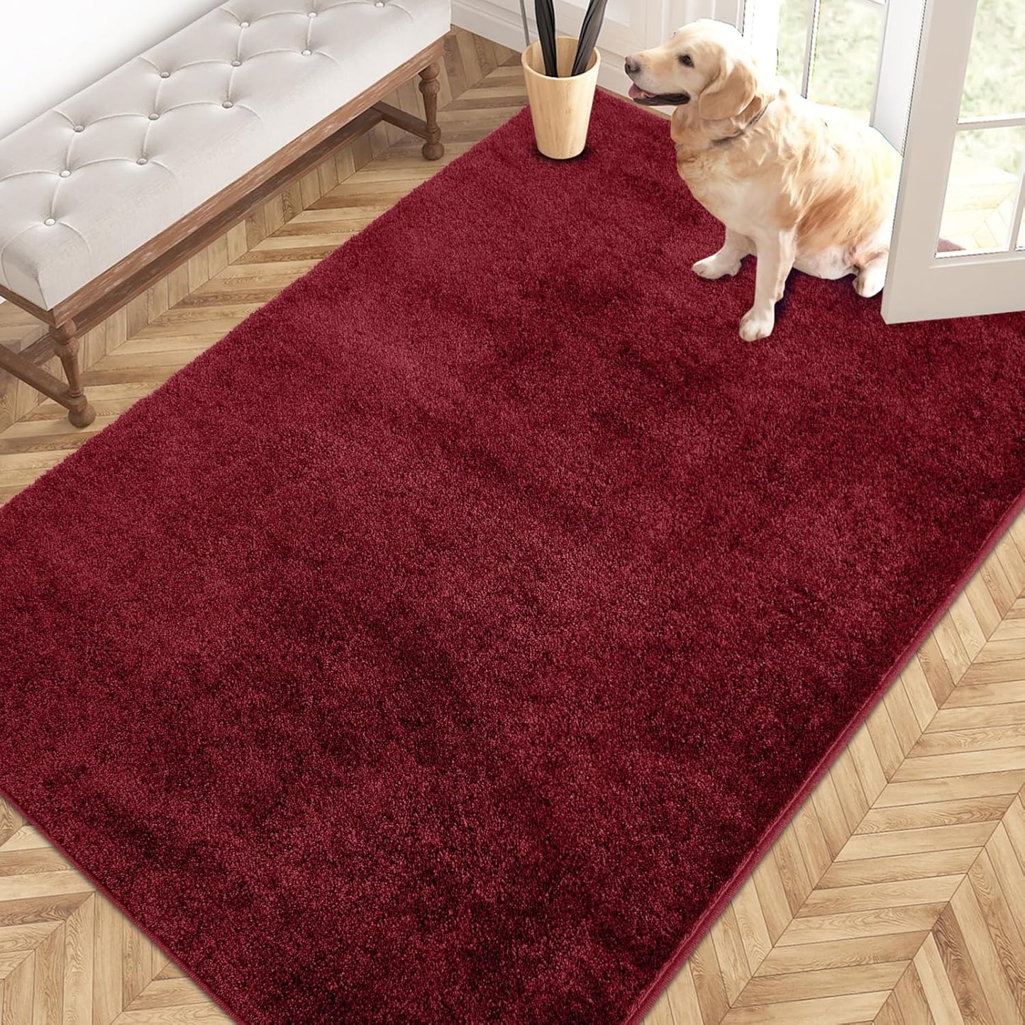 PURRUGS Dirt Trapping Door Mat 20" x 31.5", Non-Slip Machine Washable Entryway Rug, Dog Doormat, Indoor Front Door Mat, Super Absorbent Entry Rug for Muddy Shoes & Paws, Bluish Grey-Black