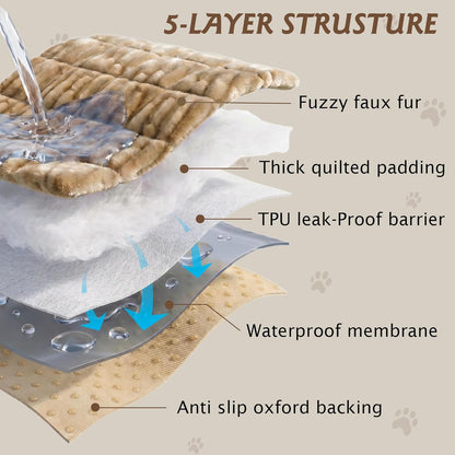 PuTian 100% Waterproof Fuzzy Couch Cover for Dogs Washable Non-Slip Furniture Cover Pet Friendly Dog Mat for Couches and Sofas White 27.6''x59'' 70cmx150cm