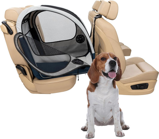 PetSafe Happy Ride Collapsible Dog Car Crate, Foldable Travel Crate for Pets Up to 60 Lbs