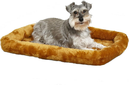 MidWest Homes for Pets QuietTime Dog Bed - White Fleece Bolster, Ultra-Soft and Machine Washable, Fits 24-Inch Crates and Carriers, for Small Breed Dogs