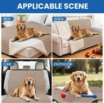 Waterproof Dog Blanket, Non-Slip Soft Pet Bed Cover, Couch Cover for Dogs Washable, Protects Sofa, Furniture, Crate, Car, Tear Resistant Leakproof Pet Blanket (30x70 Inch, Dark Grey)