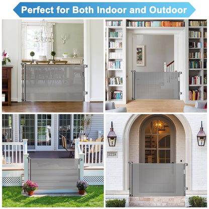 Extra Wide Baby Gate for Large Openings Retractable Baby Gates Indoor Outdoor Extra Long Dog Gate for Doorway Stair Gates for Kids or Pets Extra Large Dog Gate for Stairs