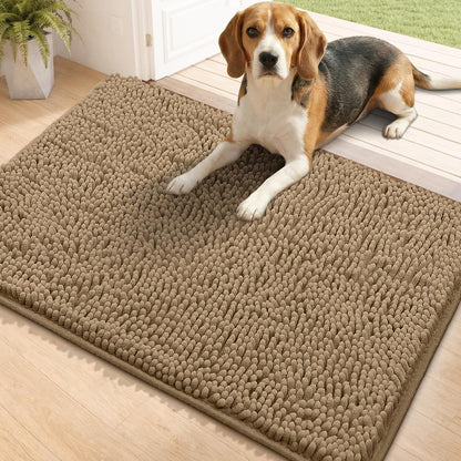 Bcoimo Super Absorbent Dog Door Mat, 30"*20" Anti Slip Mat for Muddy Paws, Pet Rugs for Dirty Paws Washable that Absorbs Moisture and Dirt, for Dog Cage and Pet Resting Carpet