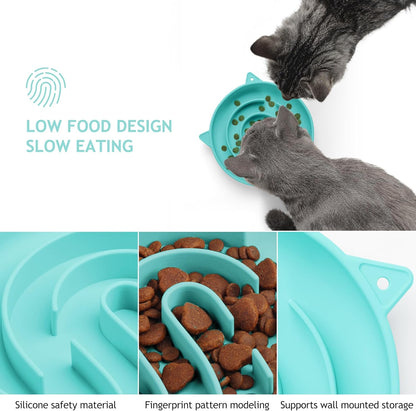 Coomazy Large Silicone Slow Feeder Dog Bowls, Interactive Puzzle Toy for Pets Food Training, Keeps Dogs Busy, Prevents Puppy Overeating (Dark Green, Large: 3.2Cup)