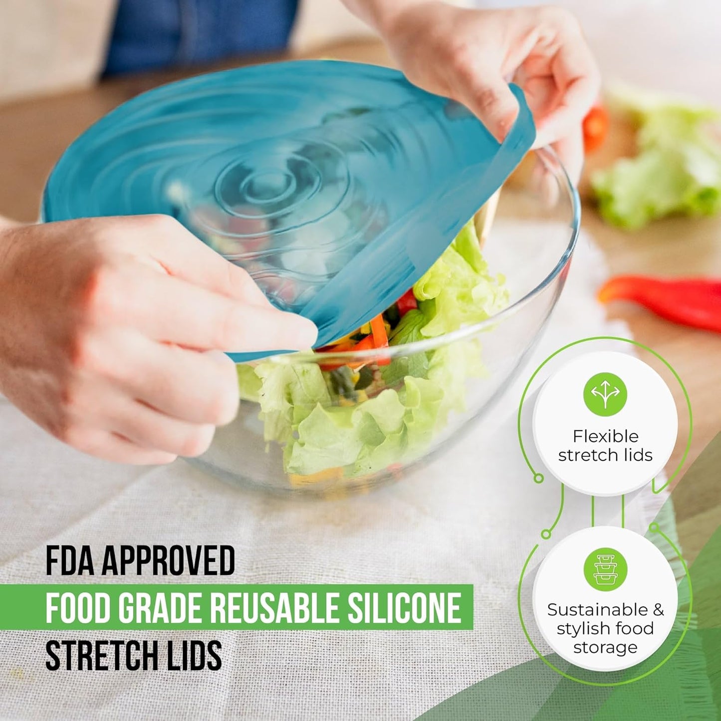 Reusable Silicone Can Lids – 2.6 Inch Can Covers for Dog & Cat Food – Universal Fit - Airtight Stretch Lids for Pet Food Cans, BPA-Free, Dishwasher Safe – 10 Pack