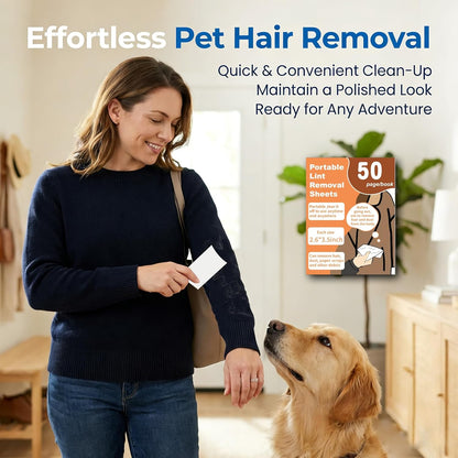 Lint Roller for Pet Hair – AITOLY Mini Sticky Strips, 50-Pack Portable Travel Lint Remover for Clothes & Dark Fabrics