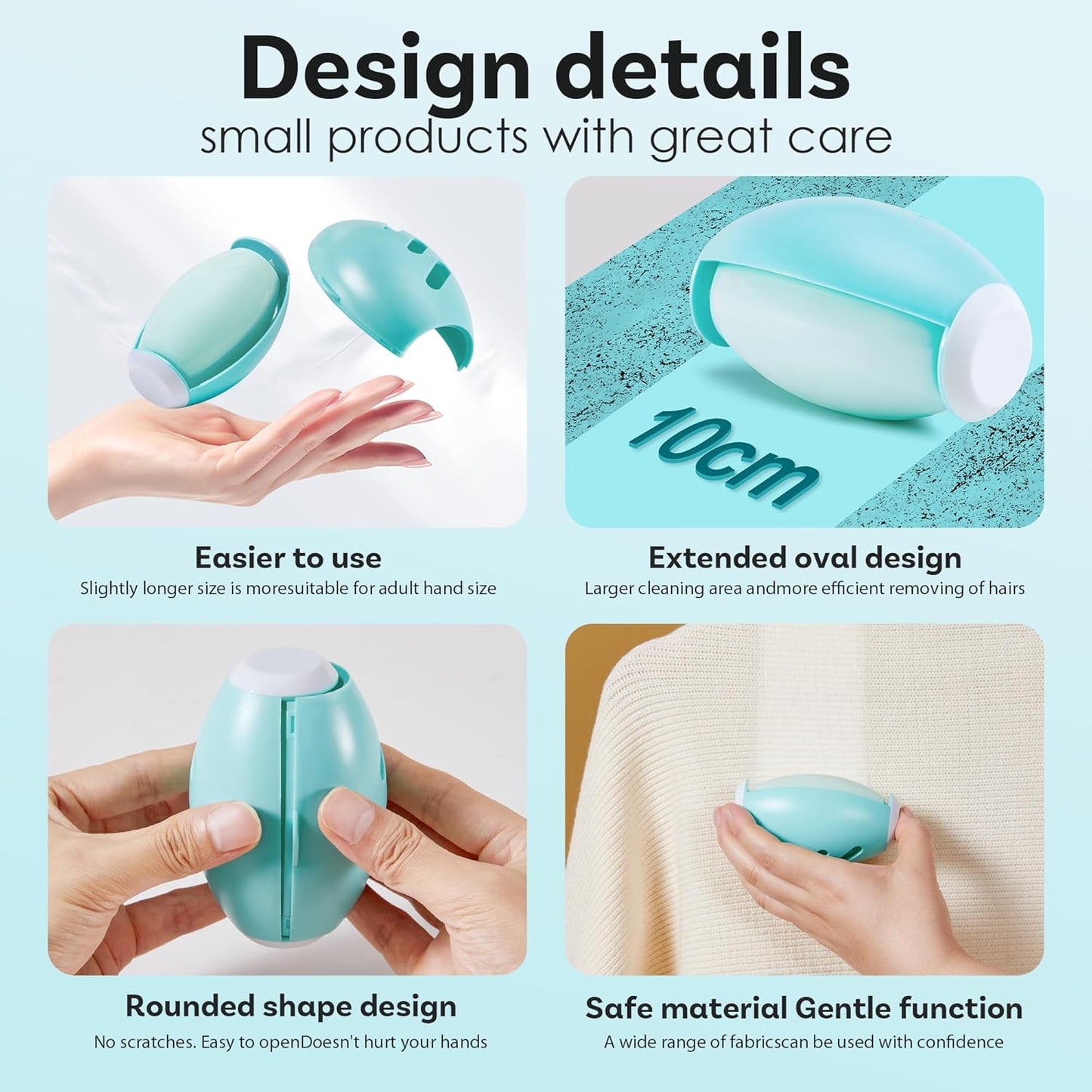 Washable Reusable Gel Lint Roller for Pet Hair，Portable Mini Dog Cat Pet Hair Remover for Clothes，Laundries ，Dust Fuzz Fur -Sticky Cleaner- Small Travel Animal Fur Removal Tool (Green)