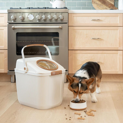 Harry Barker Lightweight Airtight Pet Food Storage Container, Eco-Friendly Recycled Plastic with Easy-Access Lid, Holds up to 25 lb Dry Dog or Cat Food
