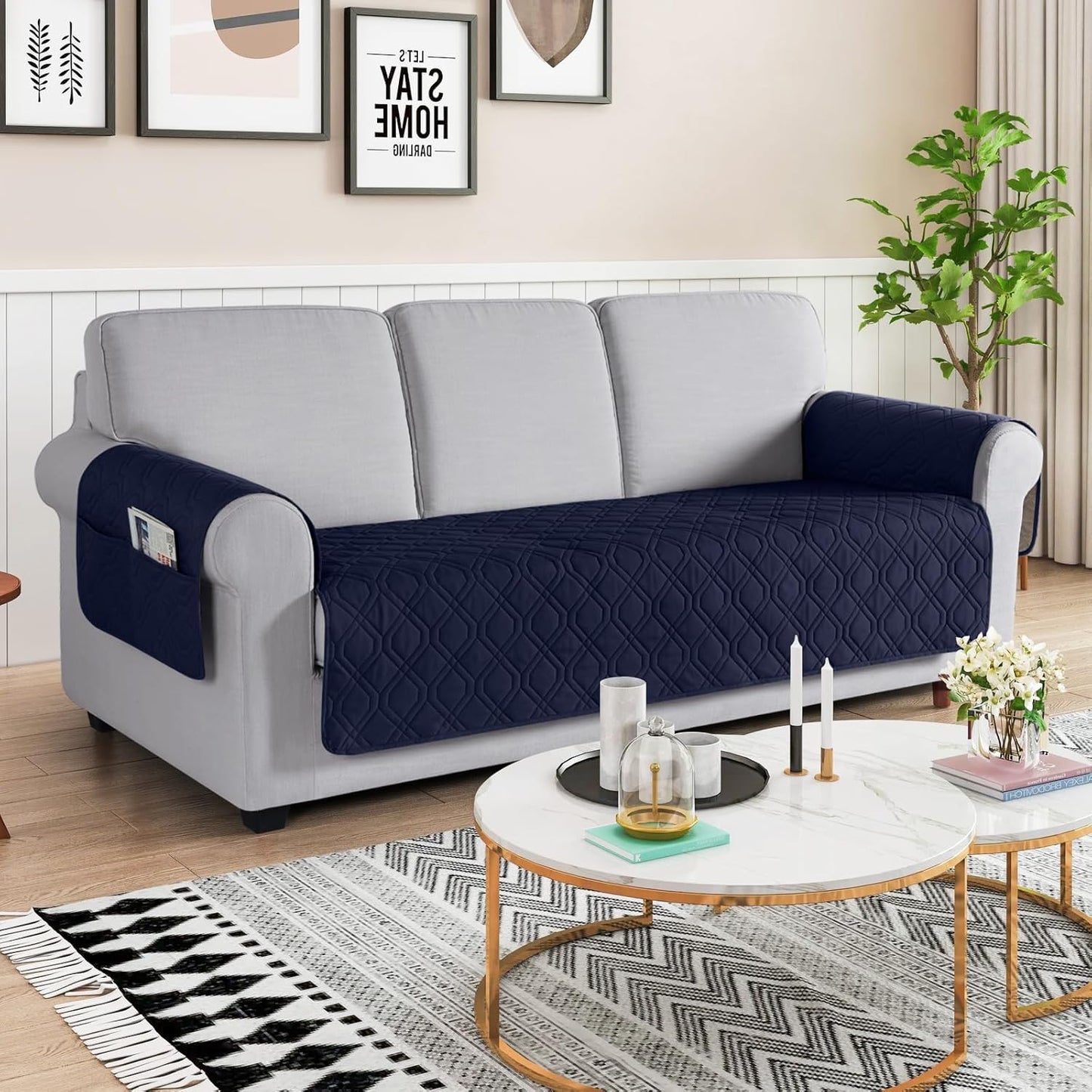 VANSOFY Couch Cover, Waterproof Sofa Covers Washable Slipcover Furniture Protector Couch Seat Covers Non-Slip Couch Cover for Dogs, Pets(Sofa, Dark Gray)