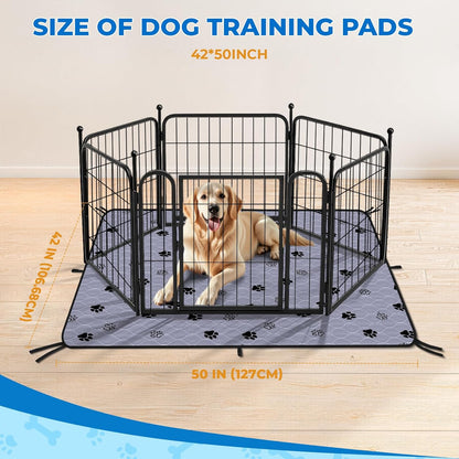 Fostanfly Washable Pee Pads for Dogs, 2 Pack Large 36"x41" Ultra-Absorbent and Leak-Proof Non-Slip Reusable Potty Training Pads for Dogs, Cats, Puppy, Potty Training of Add 8 Lanyards