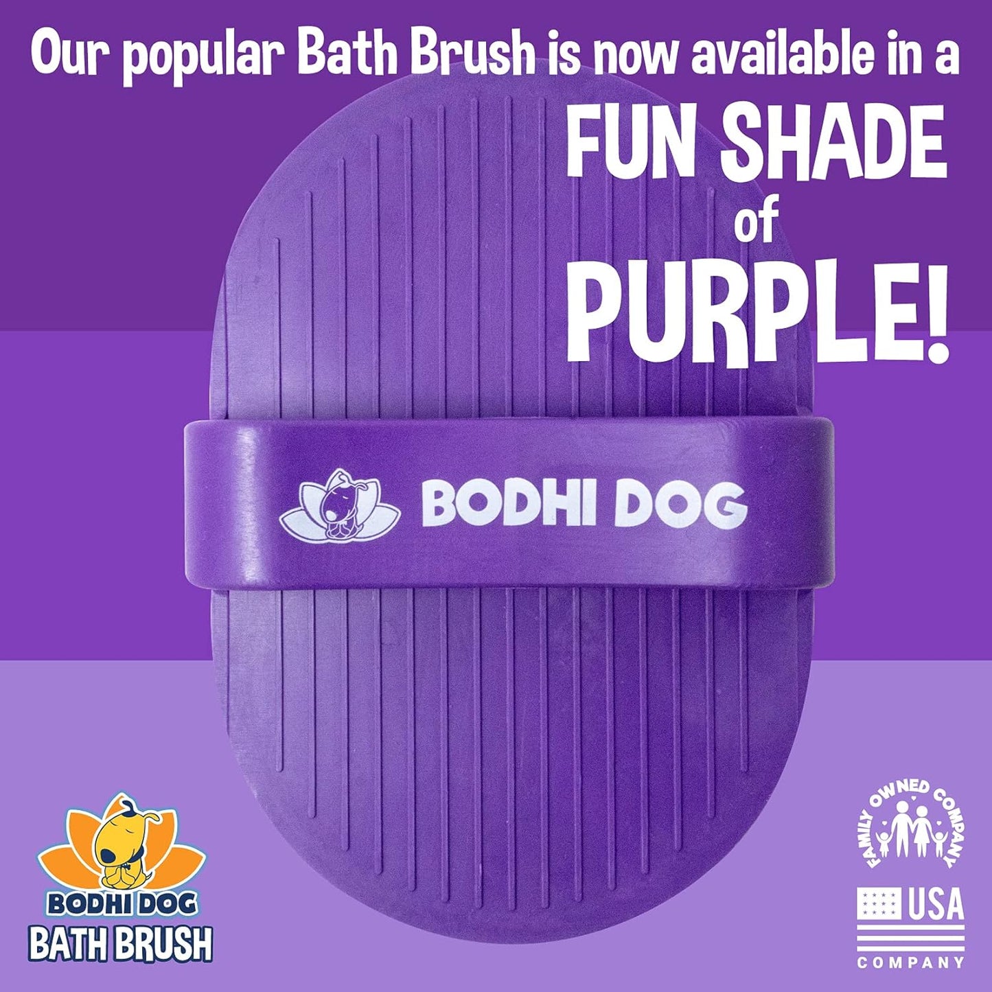 Bodhi Dog Shampoo Brush - Pet Grooming & Bath Supplies for Dogs and Cats - Bath Brush for Long & Short Hair - Premium Scrubber for Shower, Bathing & Massage (One Pack, Blue)