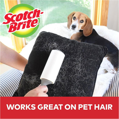 Scotch-Brite Everyday Clean Lint Roller, Lint Remover for Pet Hair, Dark Clothes, Furniture, and Dusty Surfaces, Picks Up Fur & Fluff in Your Home, Car, & Office, 5 Pack, 475 Adhesive Sheets Total