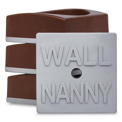 Wall Nanny Mini - Smallest Baby Gate Wall Protector (Made in USA) Protect Walls & Doorways from Pet Gates & Dog Gate Spindles - Child Pressure Mounted Baby Gate for Stairs Wall Cup (White) 4 Pack