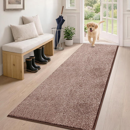 PURRUGS Dirt Trapping Door Mat 20" x 31.5", Non-Slip Machine Washable Entryway Rug, Dog Doormat, Indoor Front Door Mat, Super Absorbent Entry Rug for Muddy Shoes & Paws, Bluish Grey-Black