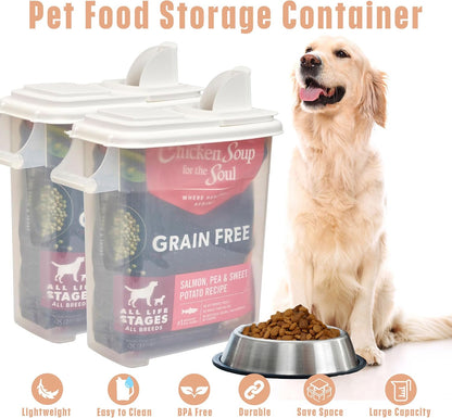 Buddeez Airtight Pet Food Storage Container - 50 QT/50 LB Capacity Dog Food Storage Container - Cat Food Container, Bird Seed Storage Container, Rolling Storage Bin, Air Tight with Handle & Scoop